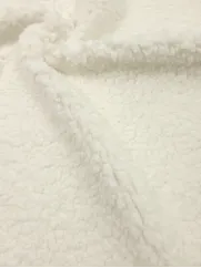 Sztuczne futro👗 tkanina tedi Sherpa na kamizelkę ecru ✂ YardTkaniny ✂