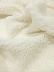 Sztuczne futro👗 tkanina tedi Sherpa na kamizelkę ecru ✂ YardTkaniny ✂