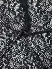 Koronka 👗 gipiura czarna w kwiaty na sukienkę ✂ YardTkaniny ✂