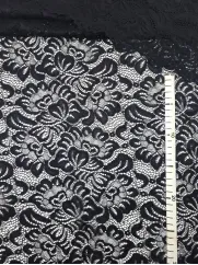 Koronka 👗 gipiura czarna w kwiaty na sukienkę ✂ YardTkaniny ✂