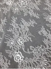 Koronka francuska 👗 delikatne kwiaty na sukienkę boho ✂ YardTkaniny ✂
