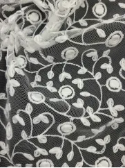 Koronka 👗drobne kwiatki na sukienkę komunijną ecru ✂ YardTkaniny ✂