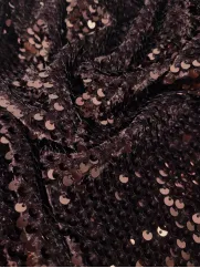 Miękki cekin na welurze 👗 materiał na dekoracje ecru  ✂YardTkaniny✂