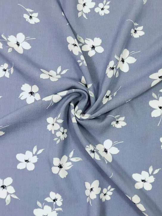 Tkanina wiskoza 👗 na sukienkę materiał w kwiatki ✂ YardTkaniny ✂