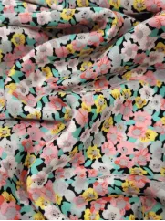 Tkanina wiskoza 👗 na sukienkę materiał w kwiatki ✂ YardTkaniny ✂