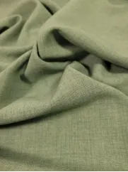 Tkanina len-imitacja Vintage - khaki