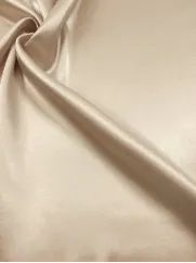 Satyna 👗z lycra tkanina na wizytową sukienkę beż ✂ YardTkaniny ✂