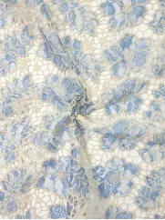 koronka  👗w kwiaty haftowane czeerwone na sukienkę ✂ YardTkaniny ✂
