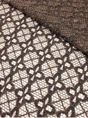 Koronka bawełniana 👗materiał na sukienkę brąz ✂ YardTkaniny ✂