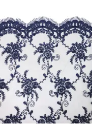 Koronka 👗 gipiura w kwiaty na sukienkę granantowy ✂ YardTkaniny ✂