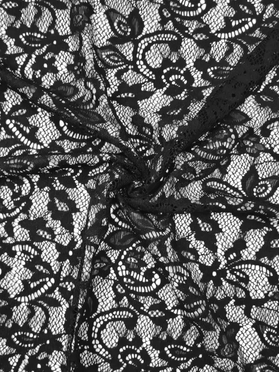 Koronka 👗 gipiura czarna w kwiaty na sukienkę ✂ YardTkaniny ✂