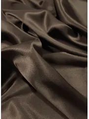 Satyna 👗 tkanina na wizytową sukienkę gorzka czekolada ✂ YardTkaniny ✂