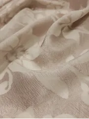 Tkanina 👗żakard kresz beż materiał na sukienki połysk ✂ YardTkaniny ✂