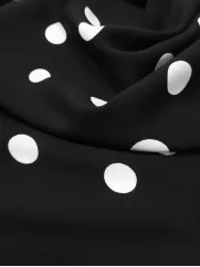 Wiskoza 👗 materiał na sukienki w białe kropki  ✂ YardTkaniny ✂