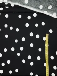 Wiskoza 👗 materiał na sukienki w białe kropki  ✂ YardTkaniny ✂