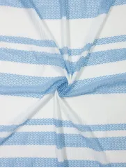 Tkanina  👗ażurowa materiał na sukienkę pasy błękit ✂ YardTkaniny ✂