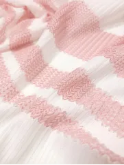 Tkanina  👗ażurowa materiał na sukienkę pasy błękit ✂ YardTkaniny ✂