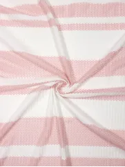 Tkanina  👗ażurowa materiał na sukienkę pasy błękit ✂ YardTkaniny ✂