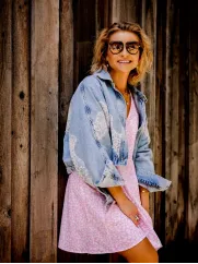 Tkanina wiskoza 👗 na sukienkę materiał w kwiatki ✂ YardTkaniny ✂