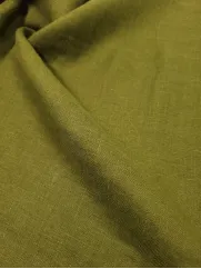 Tkanina len 👗 materiał naturalny na sukienkę khaki  ✂ YardTkaniny ✂