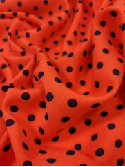 Wiskoza 👗 materiał na sukienki w białe kropki  ✂ YardTkaniny ✂