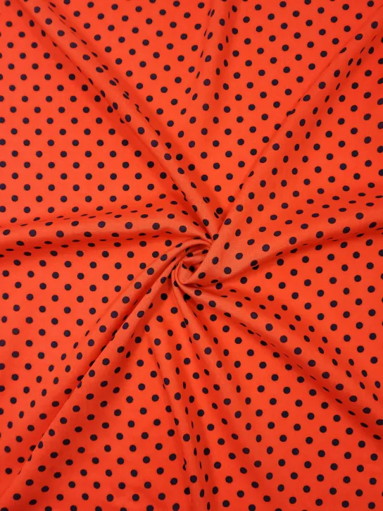 Wiskoza 👗 materiał na sukienki w białe kropki  ✂ YardTkaniny ✂
