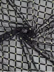 Siatka 👗 tiul materiał na sukienkę złoty błysk  ✂ YardTkaniny ✂