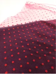 Tiul Kropki 👗 dodatek do sukienki w groszki jasny róż ✂ YardTkaniny✂
